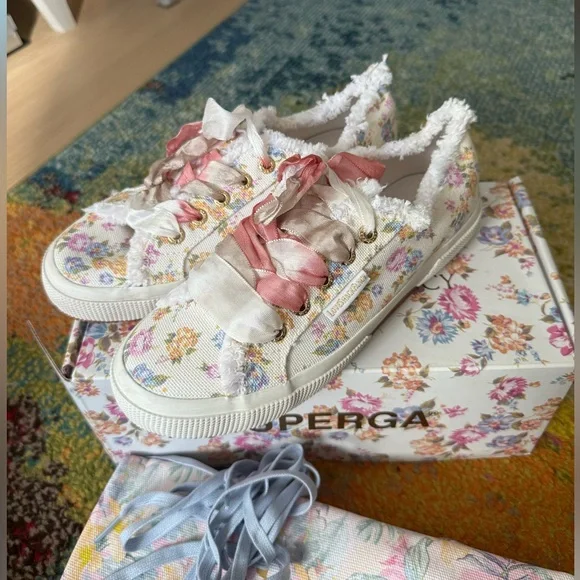 NWT love shack fancy x superga sneakers - Picture 4 of 11